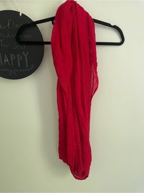 Lightweight Red Women's Infinity Scarf - Versatile Wrap